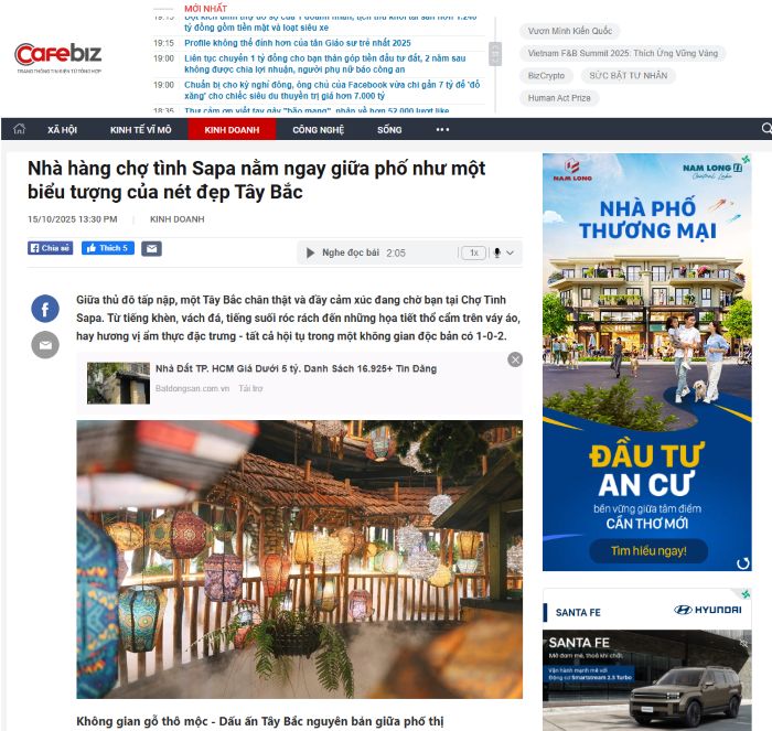 Nhà hàng Chợ tình Sapa Hà Nội